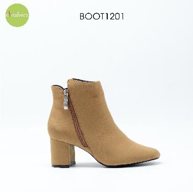 Bốt Cao Gót Đế Vuông Phối Khóa Da Lộn 5cm Evashoes – Boot1201