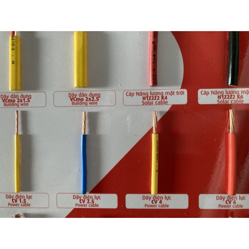 Dây điện cadivi đơn cv các size từ 1.5 2.5 4.0 6.0 8.0
