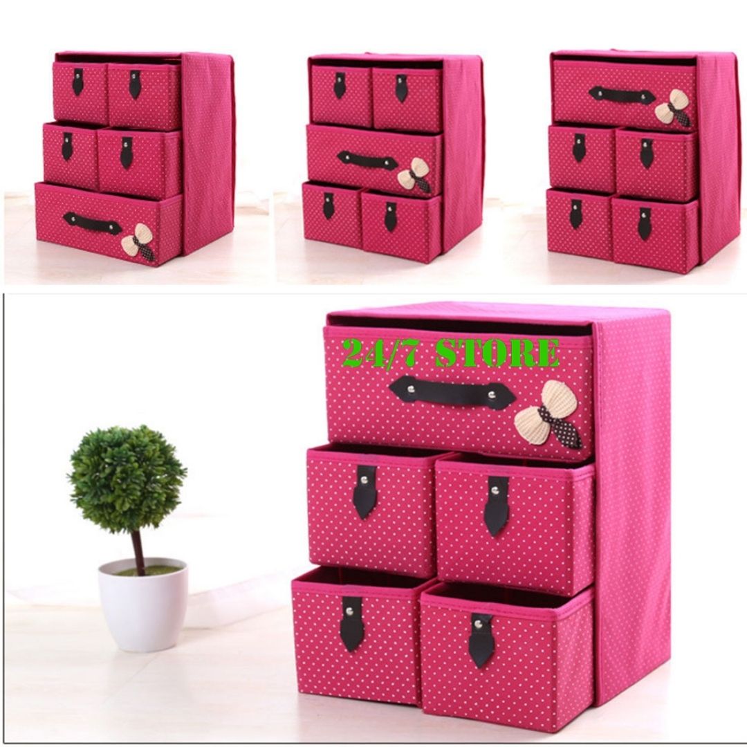 Tủ vải đựng đồ đa năng 3 tầng 5 ngăn chắc chắn, chống thấm, Tủ vải 3 tầng, Cách làm hộp đựng đồ lót