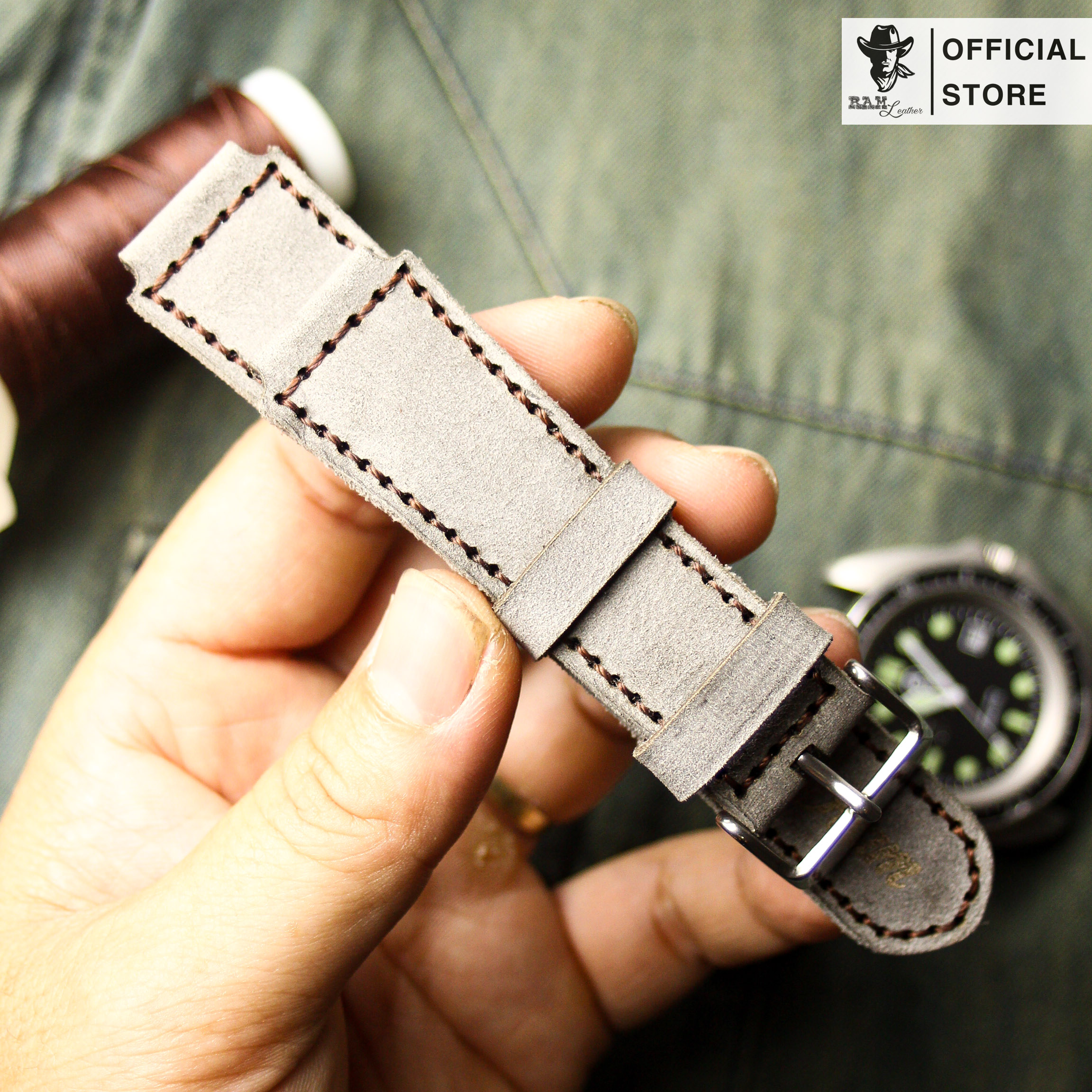 WATCH STRAPS DOUBLE COW LEATHER REAL