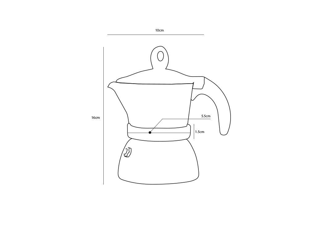 ẤM PHA CÀ PHÊ BIALETTI MOKA POT- MOKA INDUCTION 3 CUPS