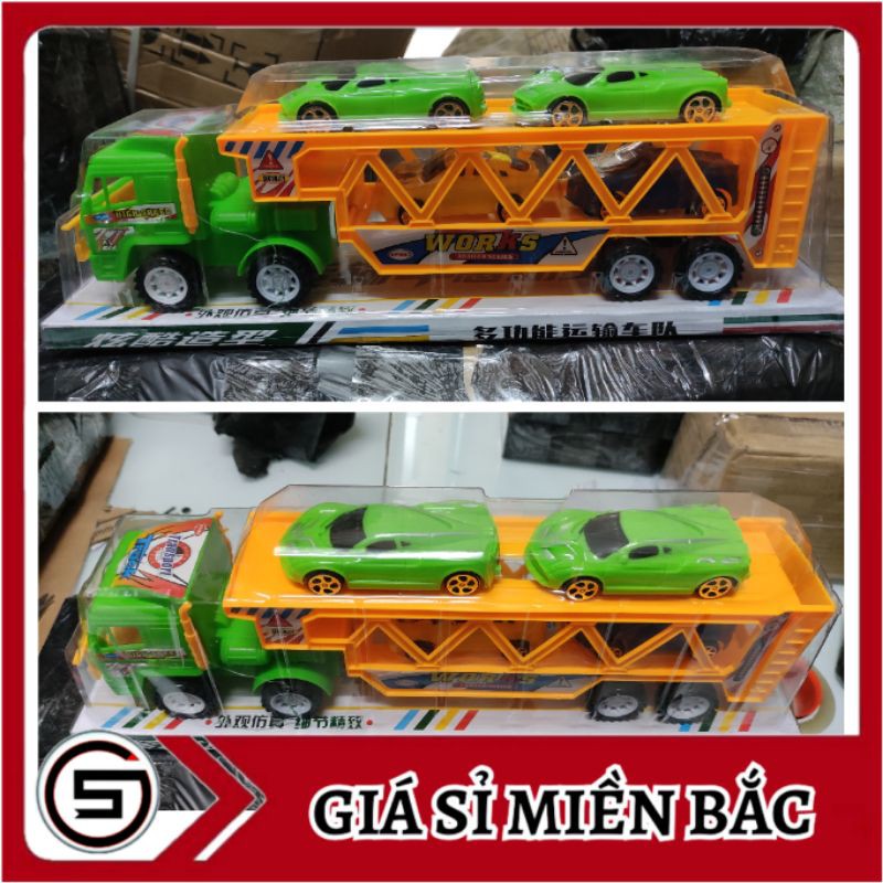 Bộ đồ chơi xe tải chở 4 xe con 7144