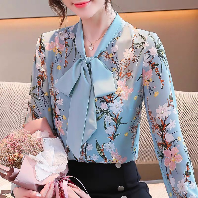 ÁO SƠ MI NỮ CÔNG SỞ CỘT NƠ CỔ (MS105)