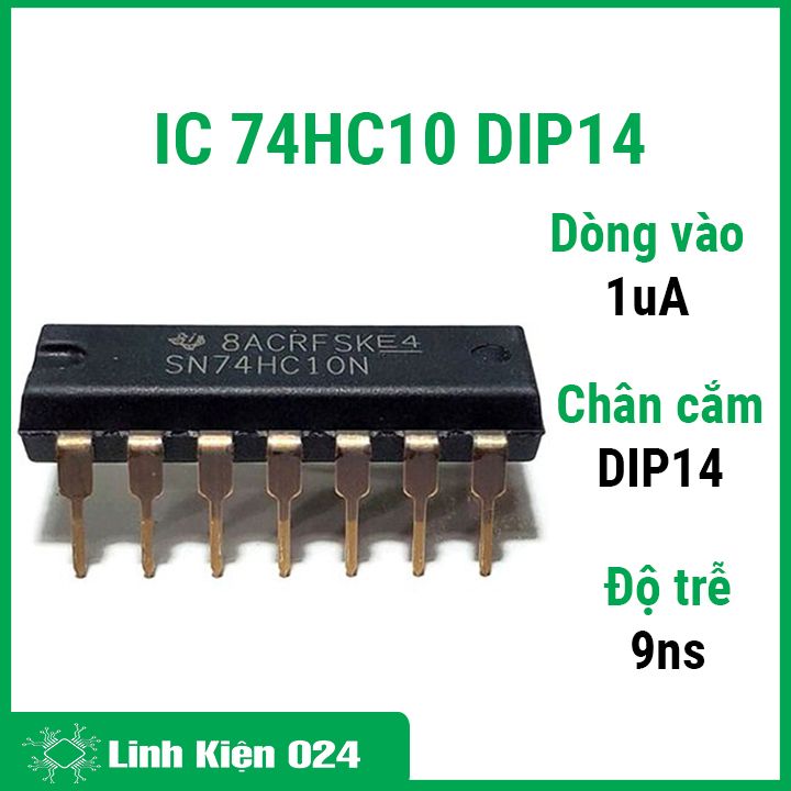 Ic 74hc10 3-input nand dip14