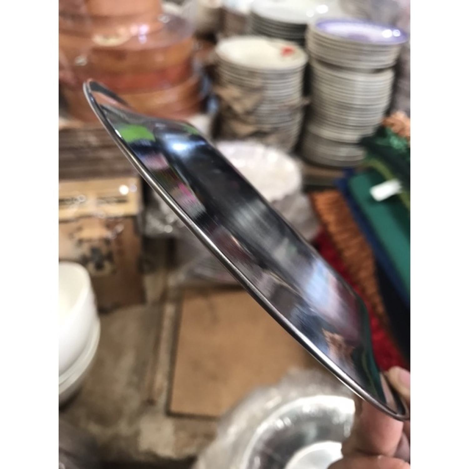 Đĩa cơm dĩa inox 18cm x 1.5cm hàng tốt