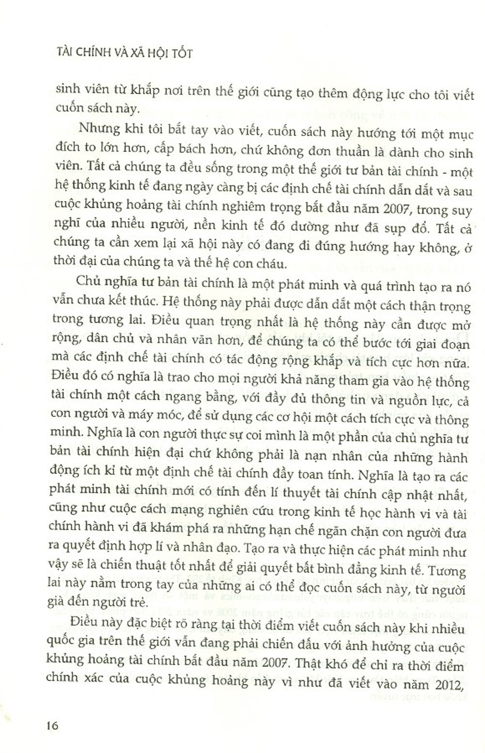 Tài Chính Và Xã Hội Tốt