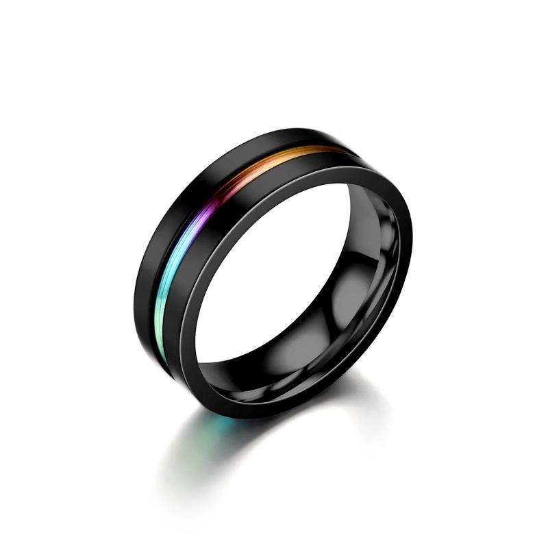 [HCM]Nhẫn Nam Viền Titan May Mắn Cá Tính Âu Mỹ RBVIENRAINBOW