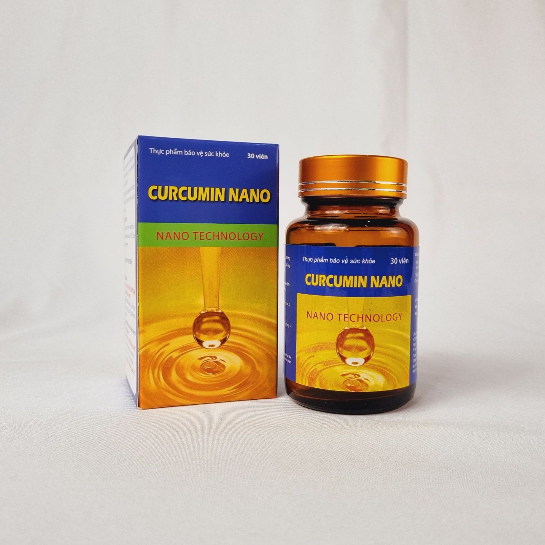 Viên Uống Curcumin Nano Chiết Xuất Củ Nghệ Vàng Hỗ Trợ Giảm Đau Dạ Dày, Tá Tràng (Hộp 30 viên)