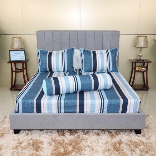 Bộ drap gối  160 x200cm cotton hoa Hometex