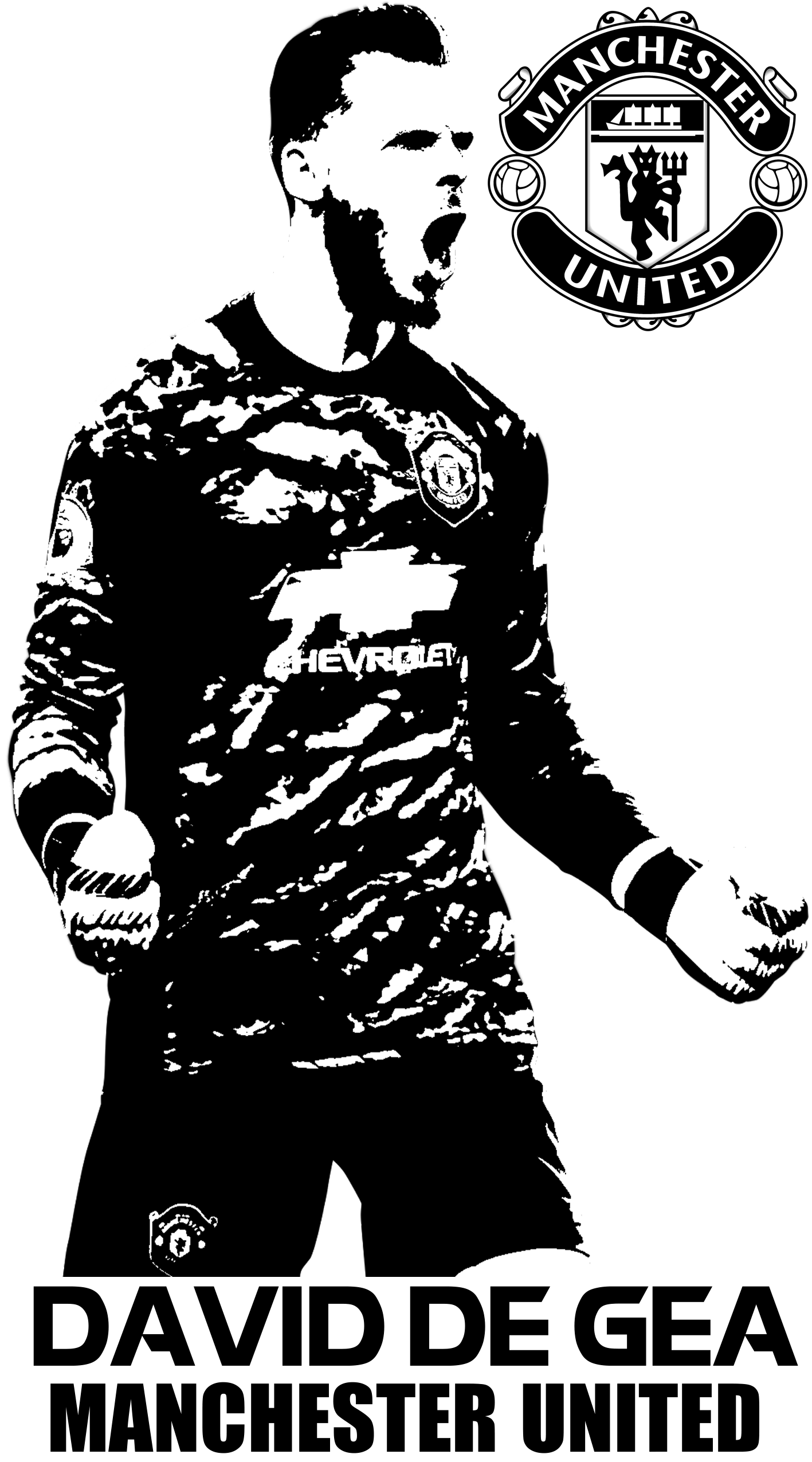 Decal dán tường chống thấm size lớn David De gea