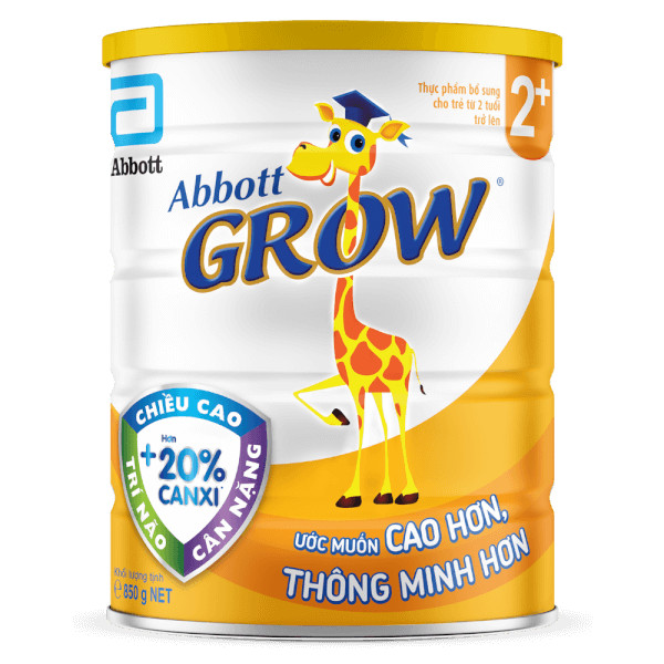 Sữa bột Abbott Grow 2+ 850g trẻ trên 2 tuổi