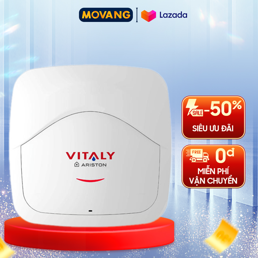 - bình nóng lạnh gián tiếp kiểu vuông ariston 30l vitaly 30 2.5fe