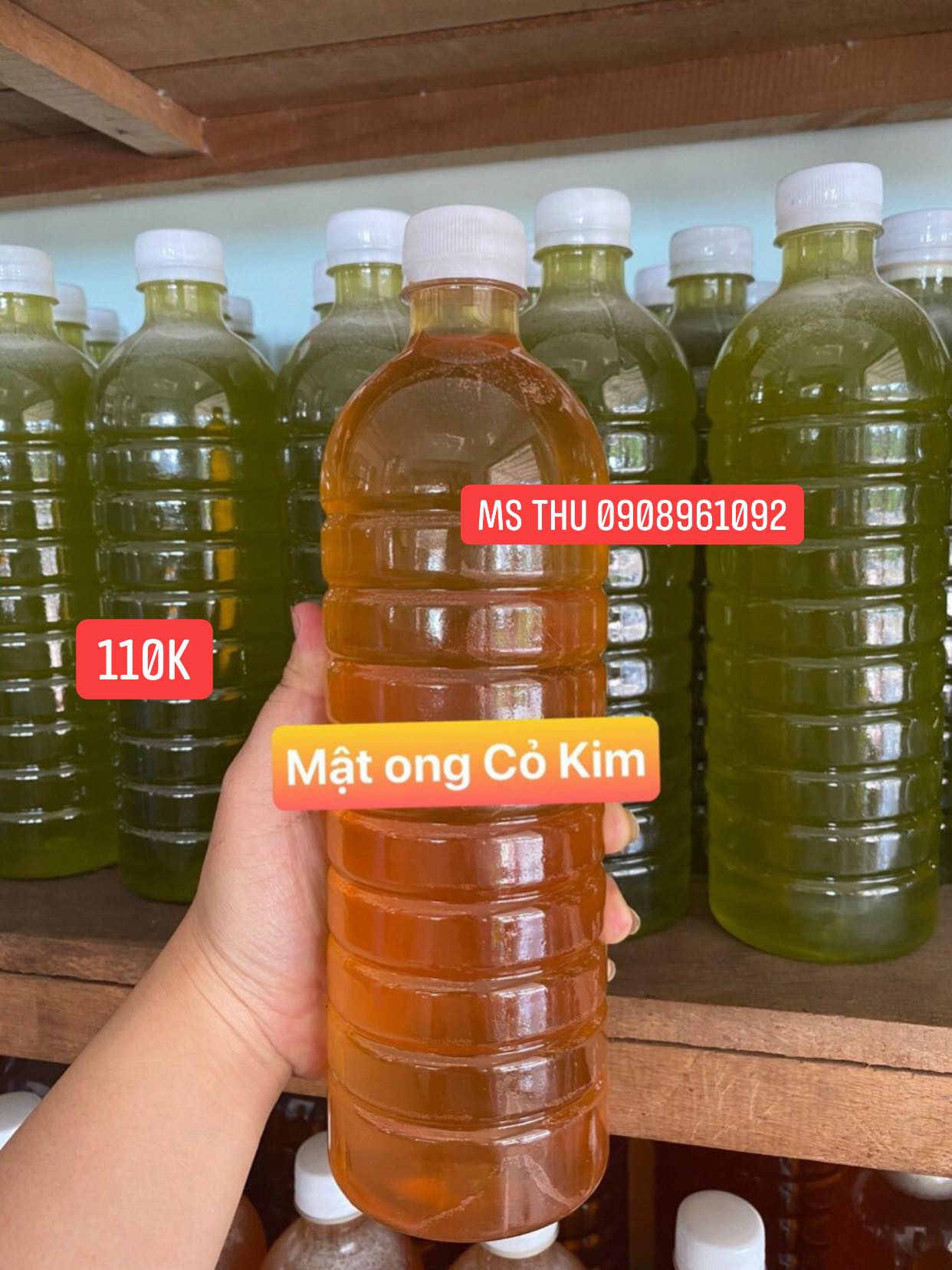 1 lít mật ong nguyên chất hoa cỏ kim