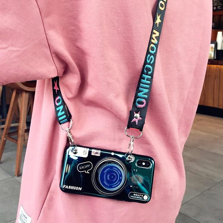 Ốp IPhone [ Tặng POP Kèm Dây Đeo ] Hình CAMERA Đáng Yêu
