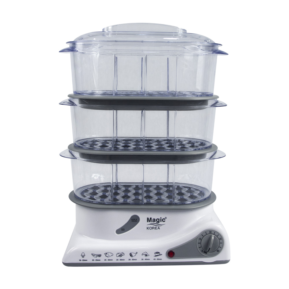 Magic Korea A61 3-Layer Multi-Function Food Steamer (Large Capacity 10.5 Liters) Capacity 850W Genuine Product