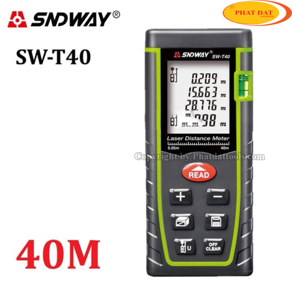 Thước đo khoảng cách bằng tia laser SNDWAY phạm vi 40m (SW-M40)