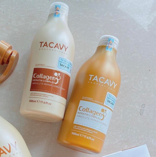 Cặp Dầu Gội Xả TACAVY 1000ml | Giảm Gãy Rụng, Phục Hồi Tóc Hư Tổn, Khô Xơ | Hàng Chính Hãng