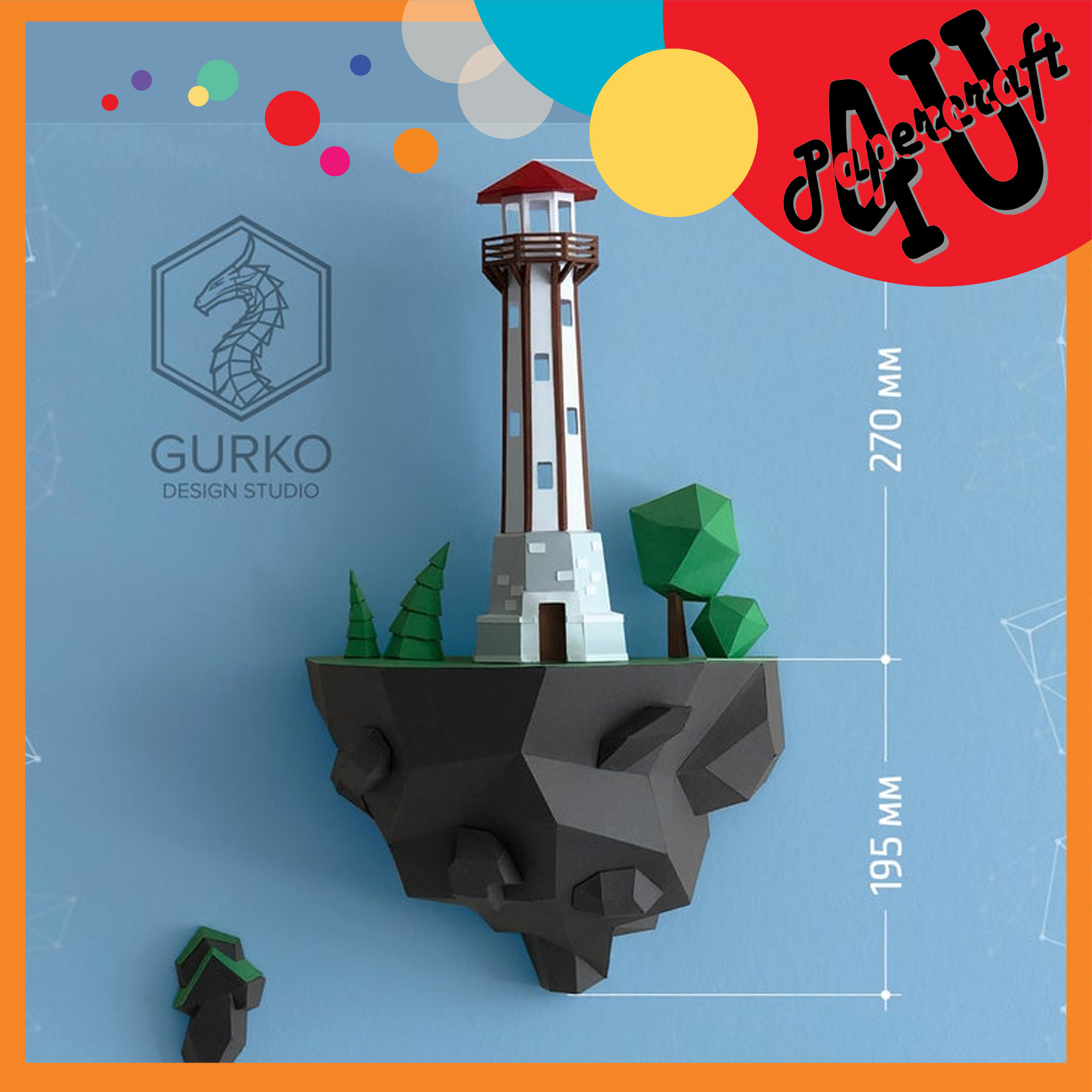 Mô hình giấy 3D treo tường: Ngọn hải đăng