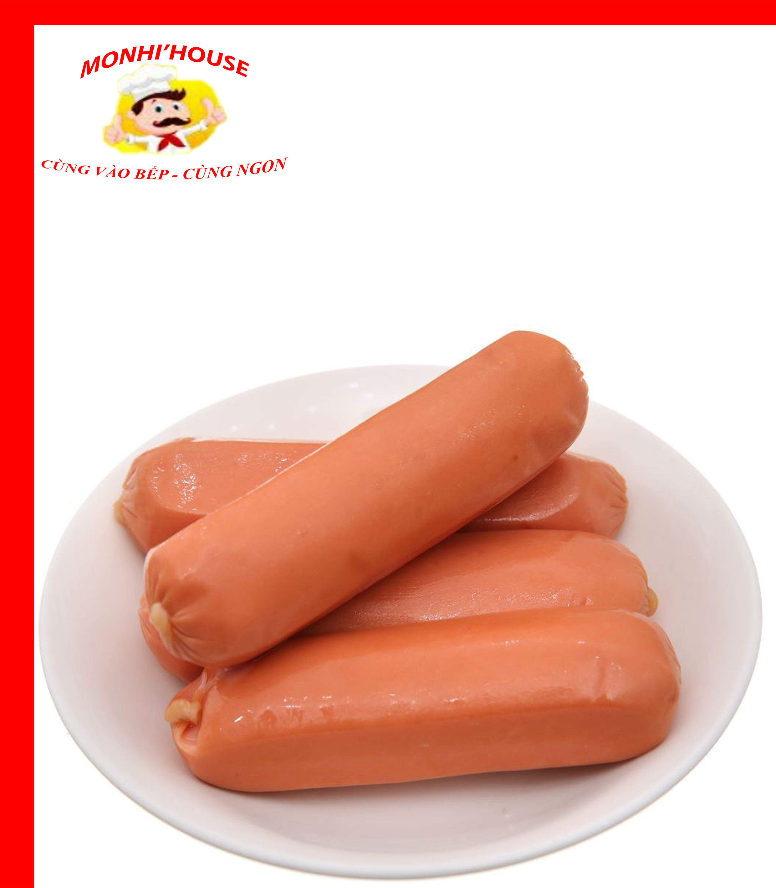 Gói 10 cây Xúc xích Đức Lacusina (500g)