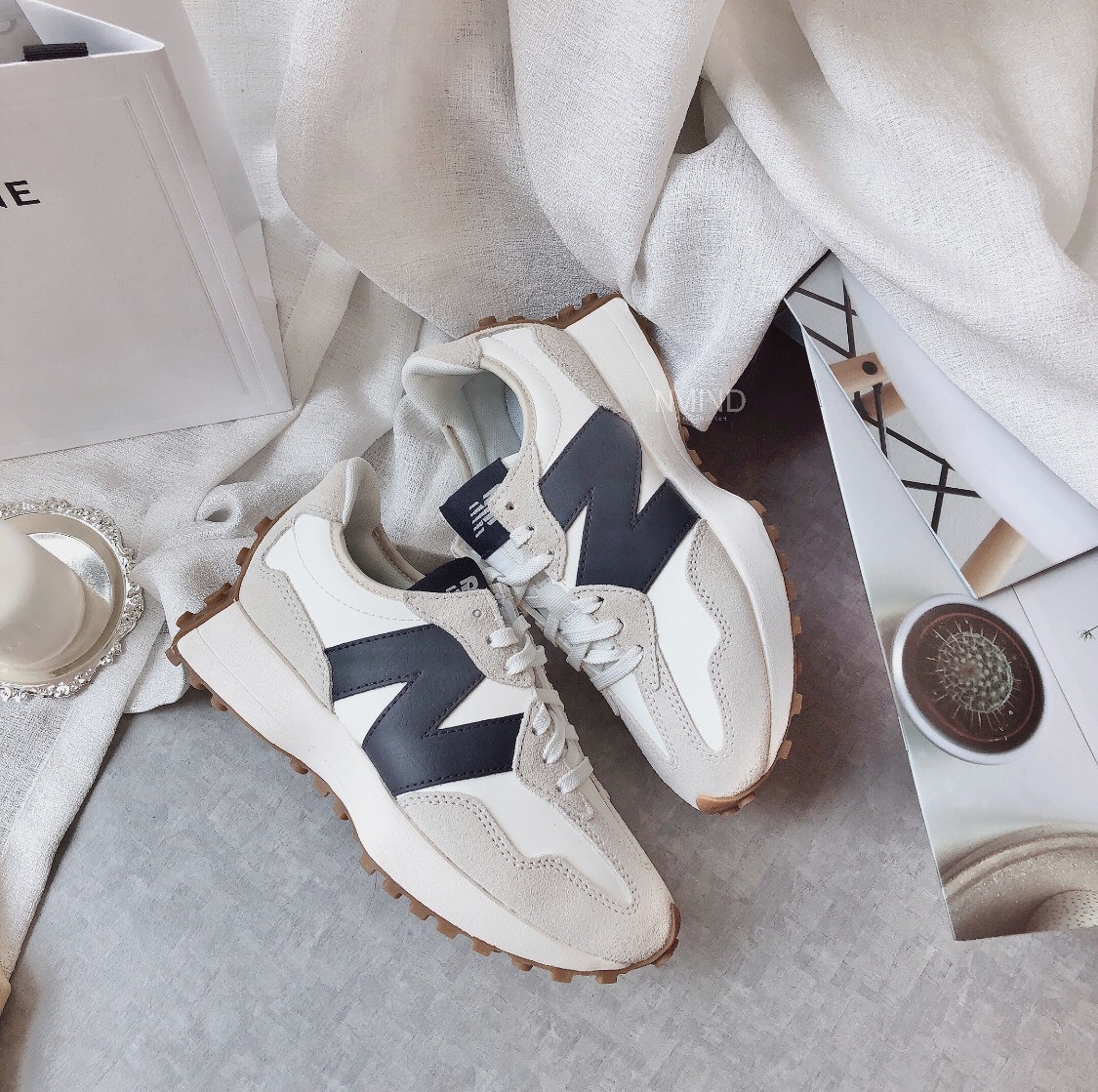 Giày Sneaker Thể Thao New Balance NB 327 (Xanh Đen Fullbox)