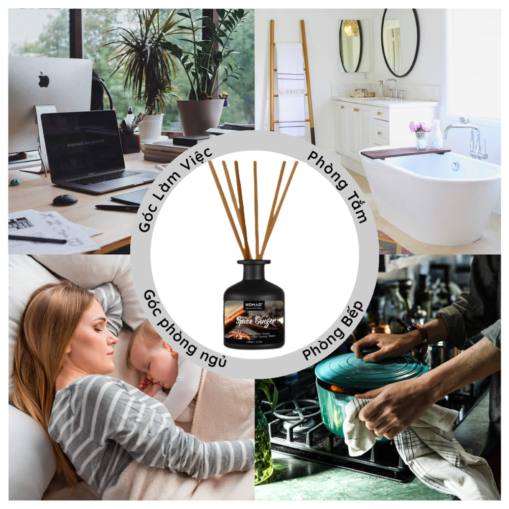 Tinh Dầu Tán Hương Que Mây Nomad Reed Diffuser 140ml