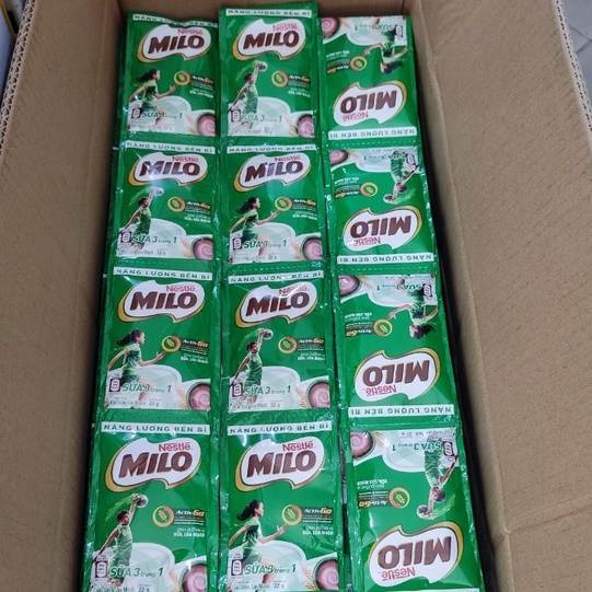 Dây 10 gói sữa Milo Active lúa mạch