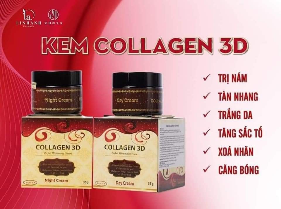Kem dưỡng da tri thâm nám tàn nhang Collagen 3D Nhật Bản