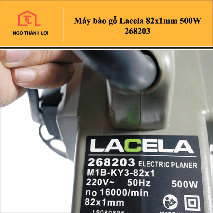 Máy bào gỗ Lacela 82x1mm 500W 268203