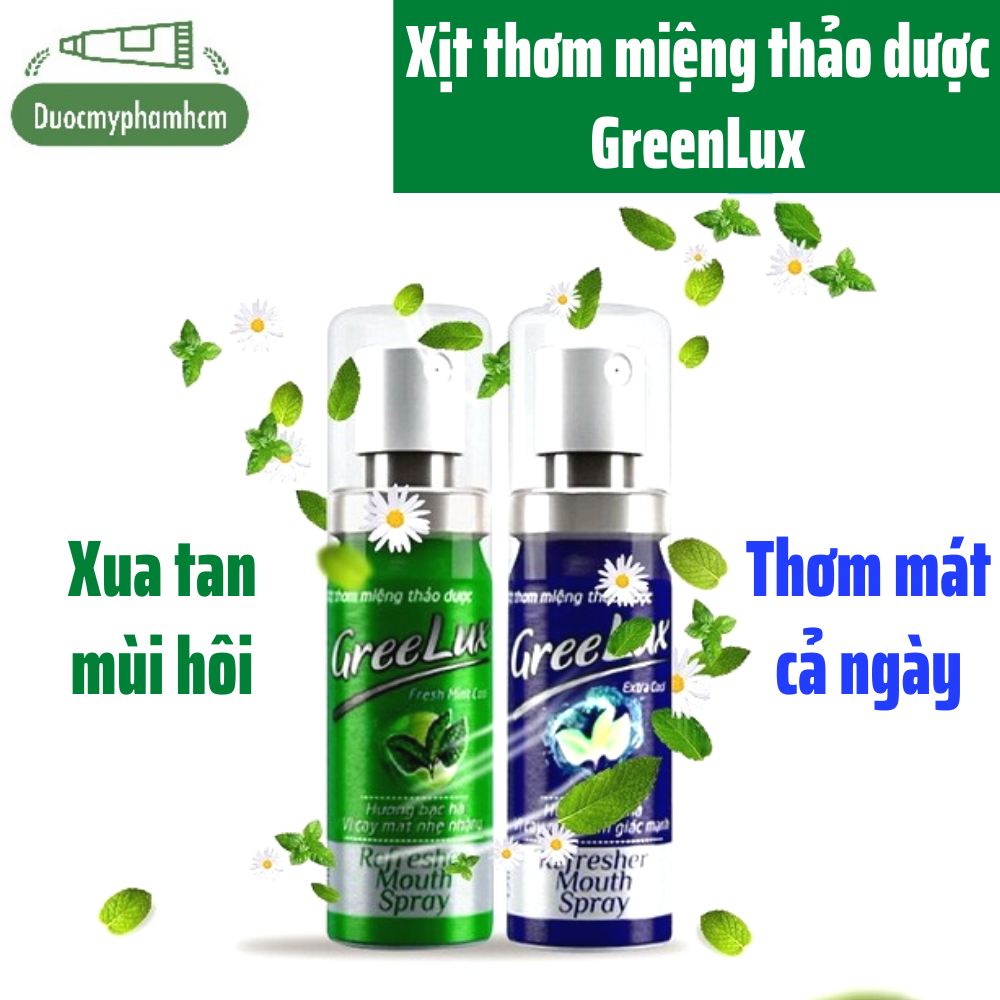 [HCM]Xịt thơm miệng Greenlux Thảo .D.ư.ợ.c. 12ml Cool và Cool Extra- Hoa Linh