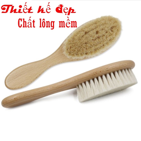 Chổi phủi tóc nam barber cán gỗ