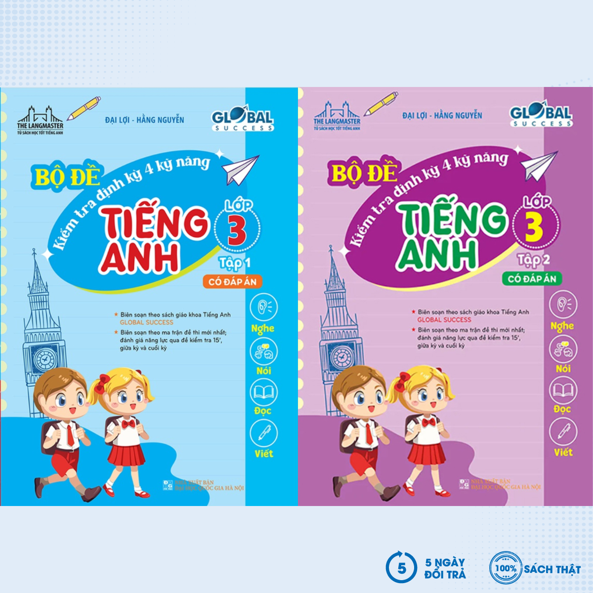 Sách - combo bộ đề kiểm tra định kỳ 4 kỹ năng tiếng anh lớp 3 - tập 1 + 2 - mt - newshop