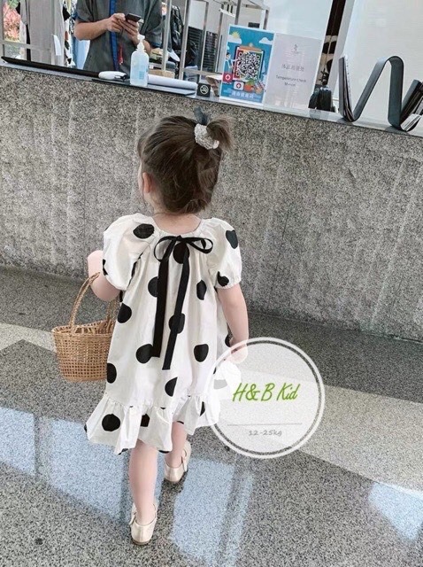 [HCM]Váy chấm bi đuôi cá công chúa cho bé gái nữ tính