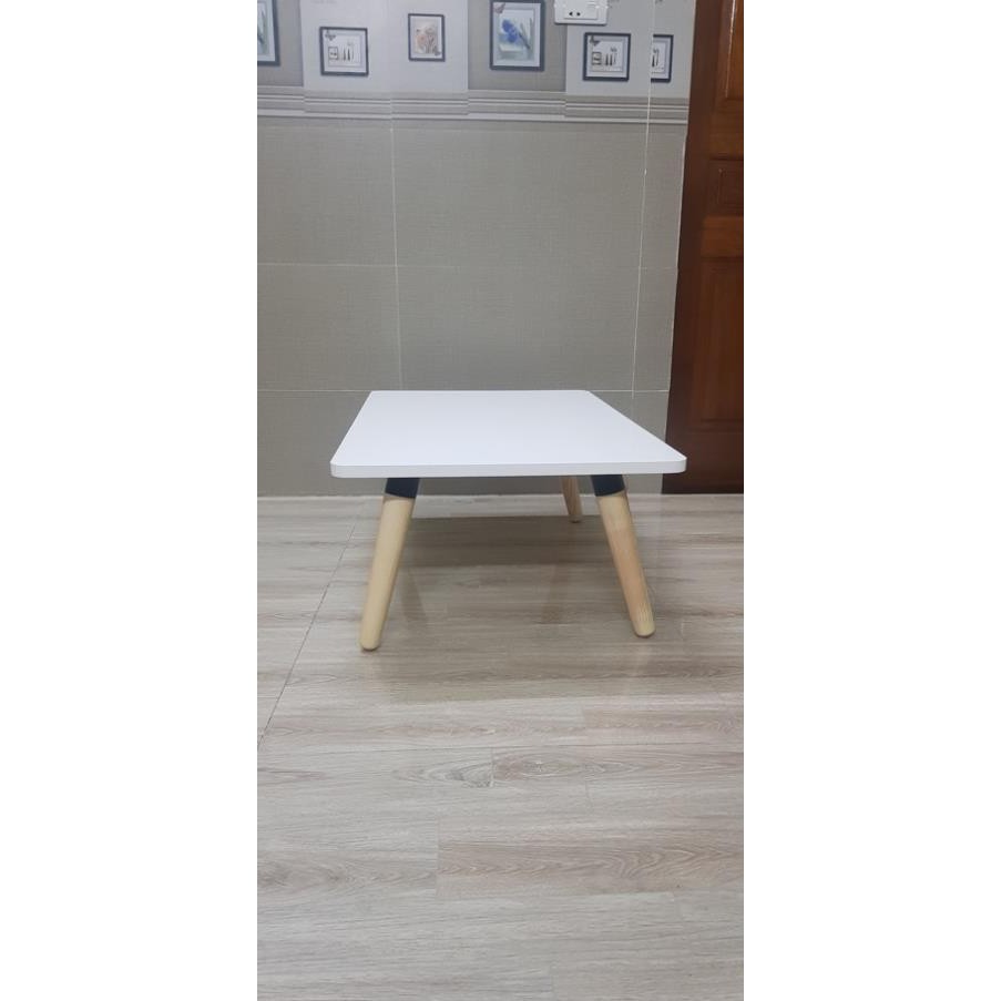 Bàn trà sofa 80-50cm chân gỗ tần bì