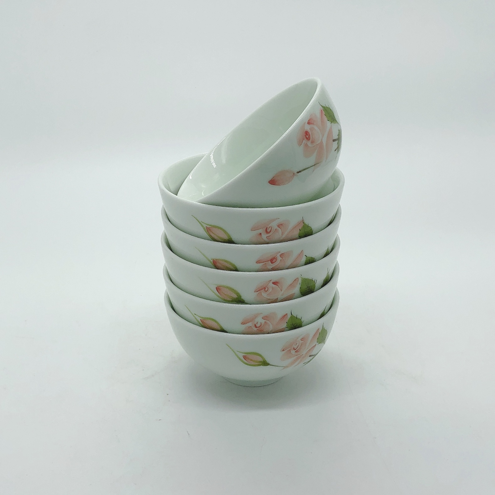 Bộ 10 chén sứ opal cao cấp - bộ 10 chén sứ hoa văn - CHÉN ĂN CƠM