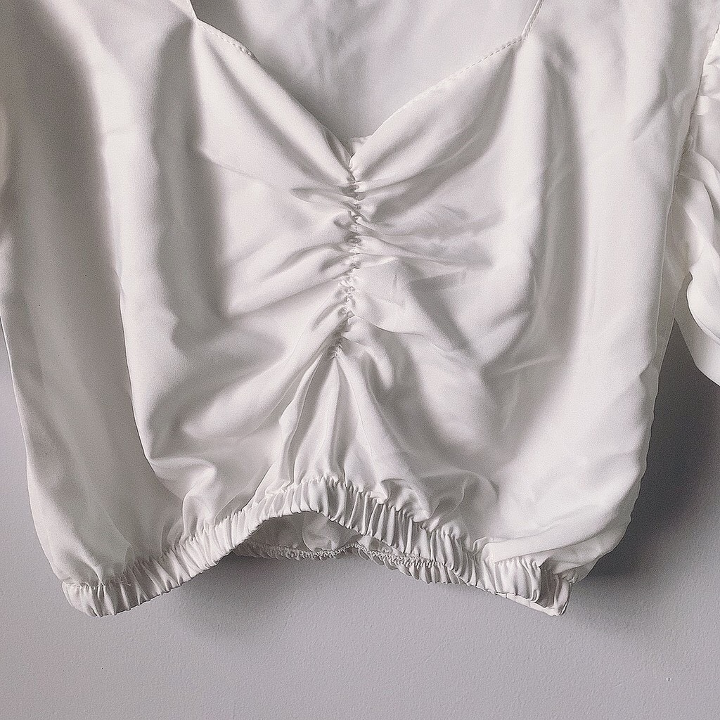 áo croptop nhún ngực chun eo sang chảnh