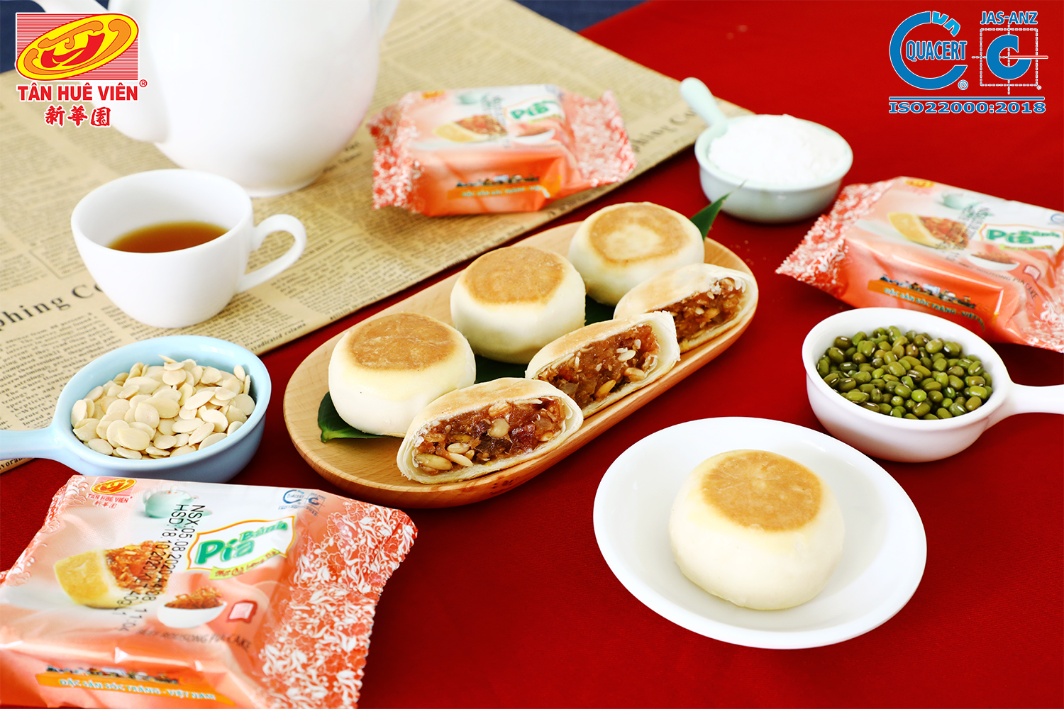 BÁNH PIÁ MINI CHÀ BÔNG BÒ (480g_12 cái)