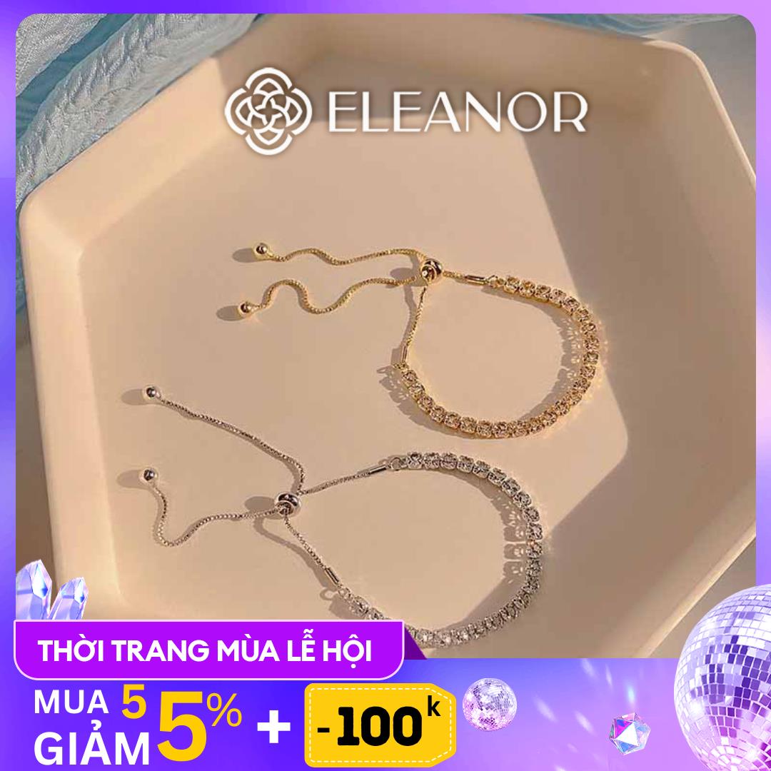 Vòng tay nữ Eleanor Accessories lắc tay đính đá thiết kế dây rút phụ kiện trang sức 3380