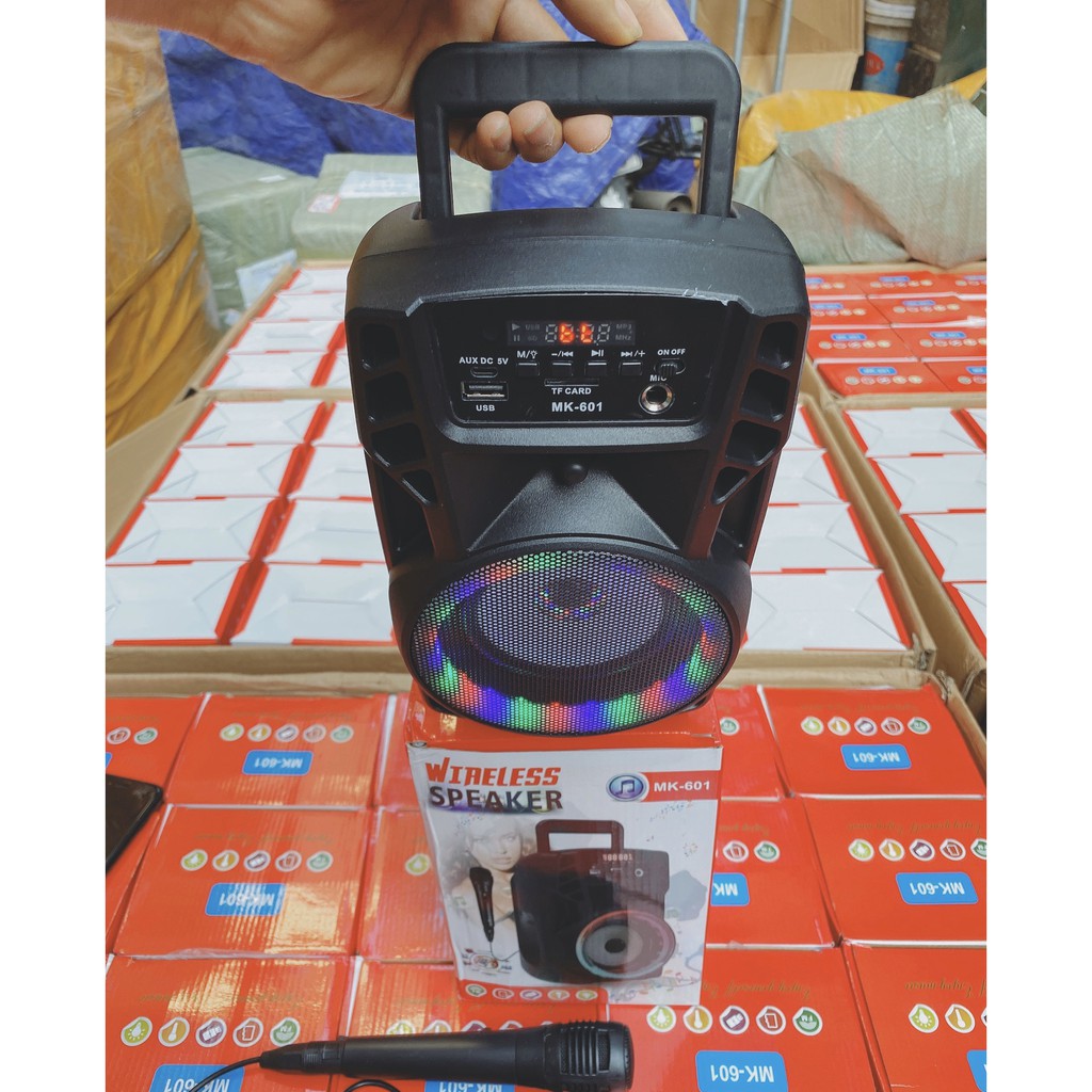 Loa bluetooth kèm míc hát mk 601
