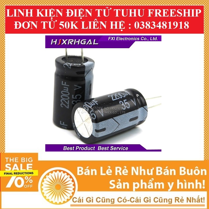 Tụ hoá 35v 100uf 470uf 1000uf 2200uf 4700uf