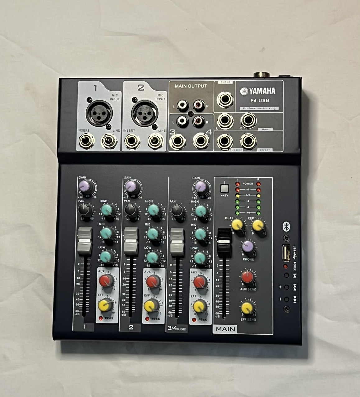 BỘ CHỘN ÂM THANH MIXER F4 USB CÓ BLUETOOTH bh 12 tháng