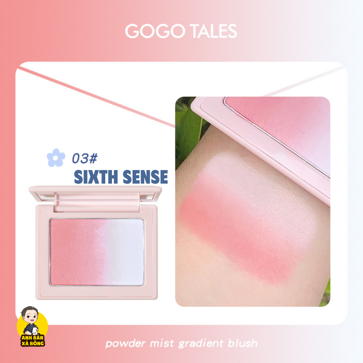 Phấn Má Hồng GOGO TALES Powder Mist Gradient Blush GT425