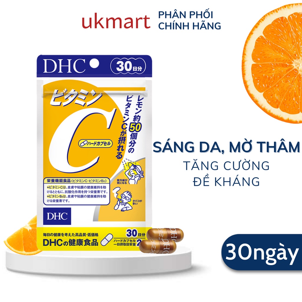Combo Viên Uống DHC Sáng Da Mờ Thâm 30 Ngày (Adlay & Vitamin C)