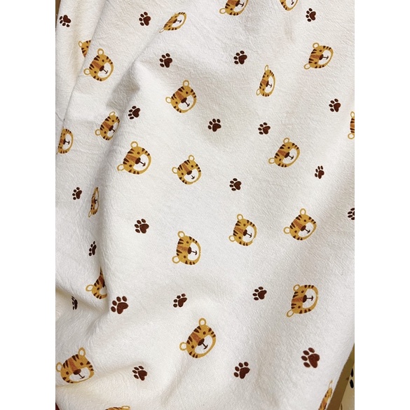 vải thô đũi cara mềm mát 100% cotton hình con hổ