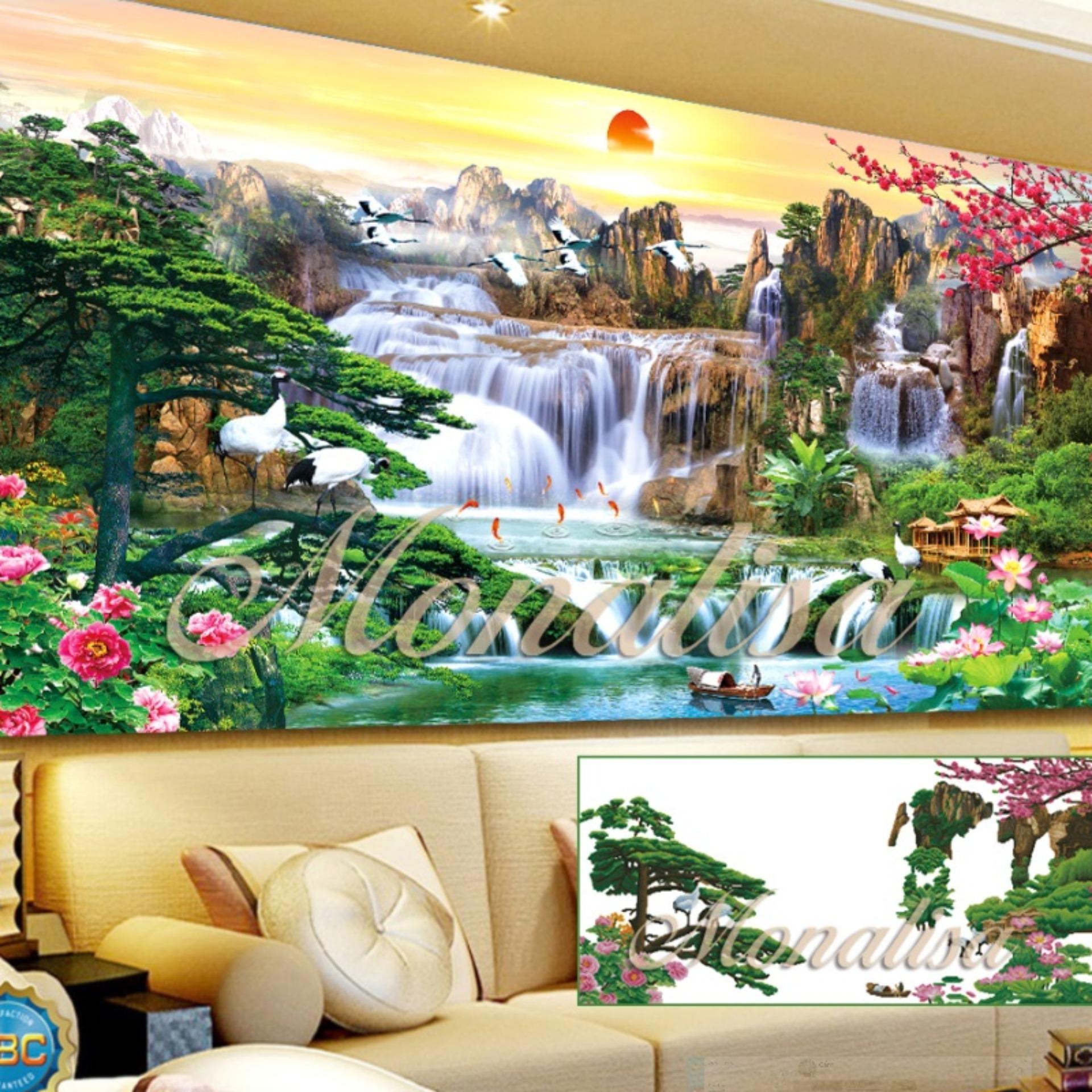 Tranh đính Đá Phong Cảnh Lưu Thủy Sinh Tài
