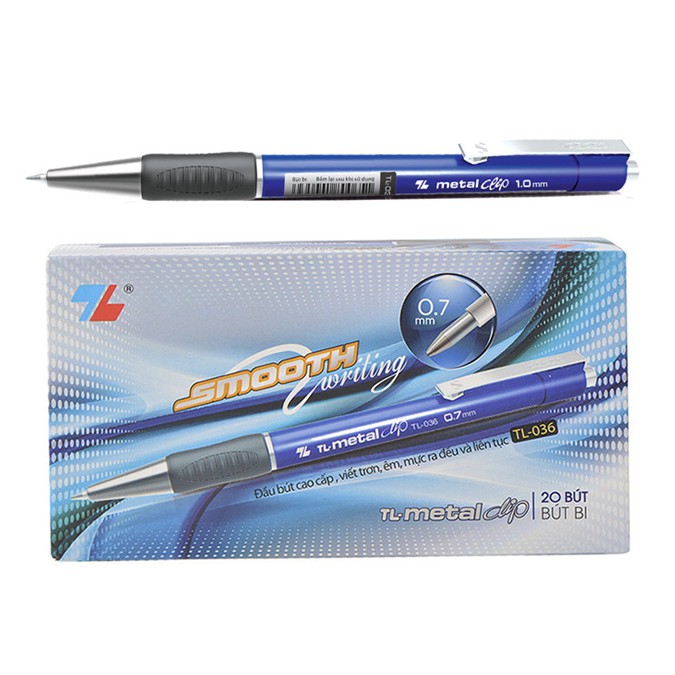 Bút Bi Thiên Long TL-036 Chính Hãng 0.7mm (Xanh / Đỏ)