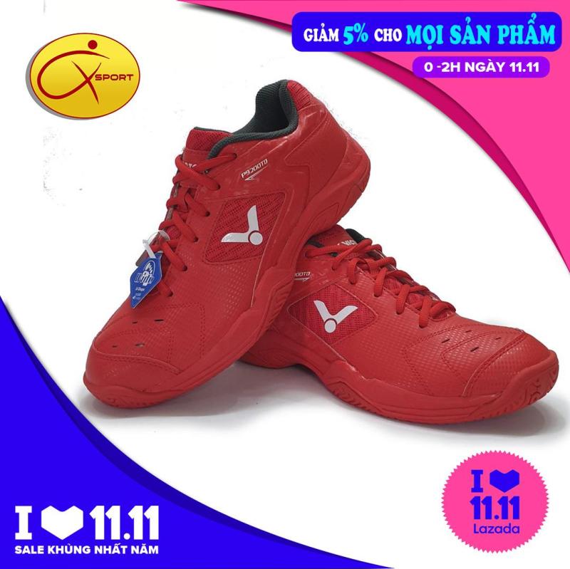 Giày thể thao nam Giày bóng chuyền nam Giày cầu lông nam đế kếp chống trơn chống trượt ôm chân Victor P9200 màu đỏ