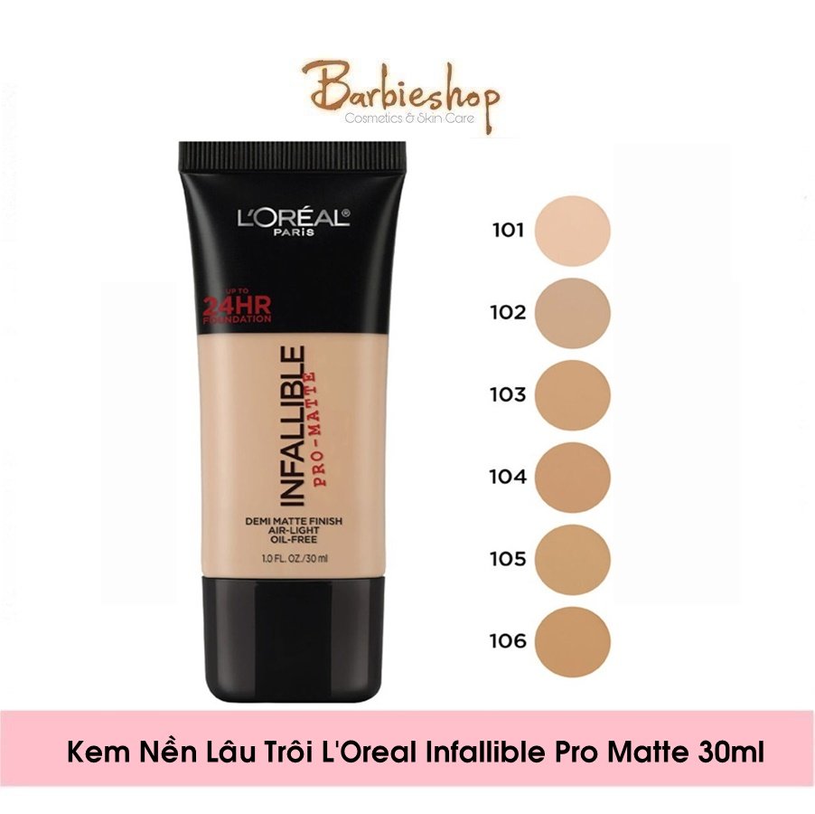 Kem Nền L'Oreal Infallible Pro Matte 24Hr Foundation 30ml