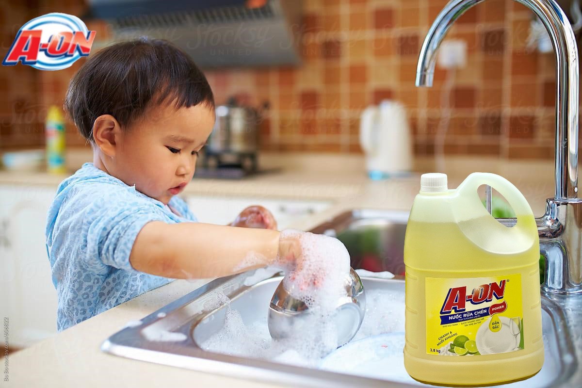 Nước rửa chén AON 3,8kg (Đậm đặc)