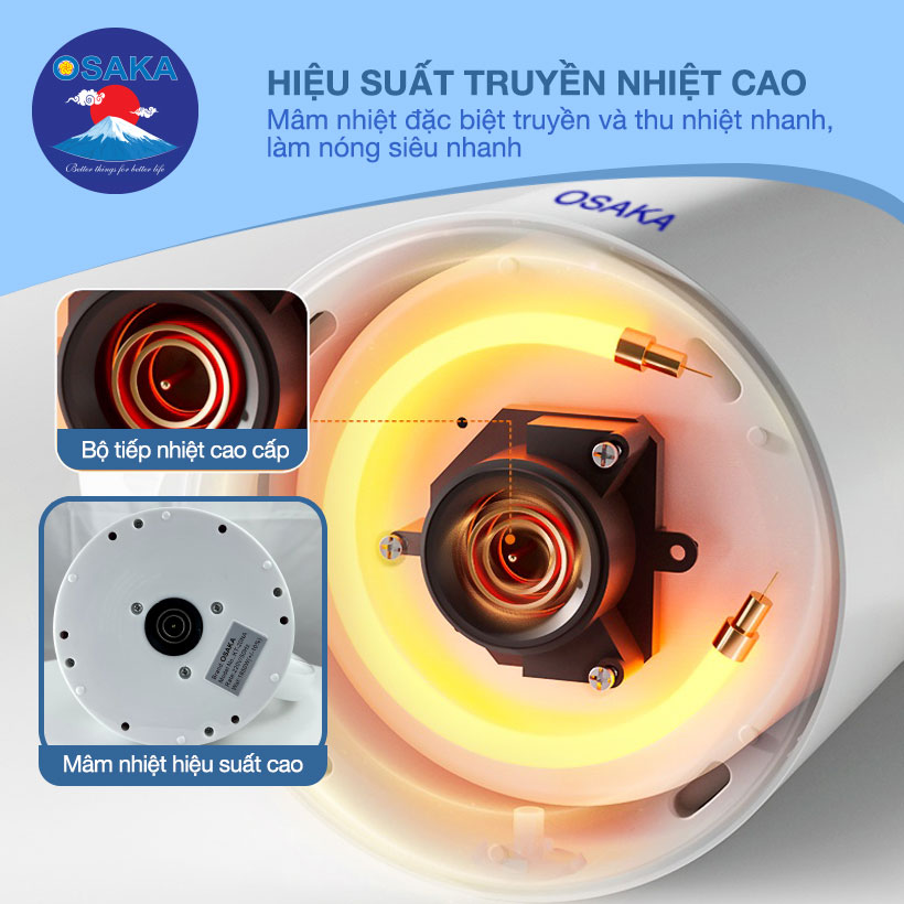 Bình đun siêu tốc OSAKA KT20NA - 2 Lít - Đun siêu nhanh