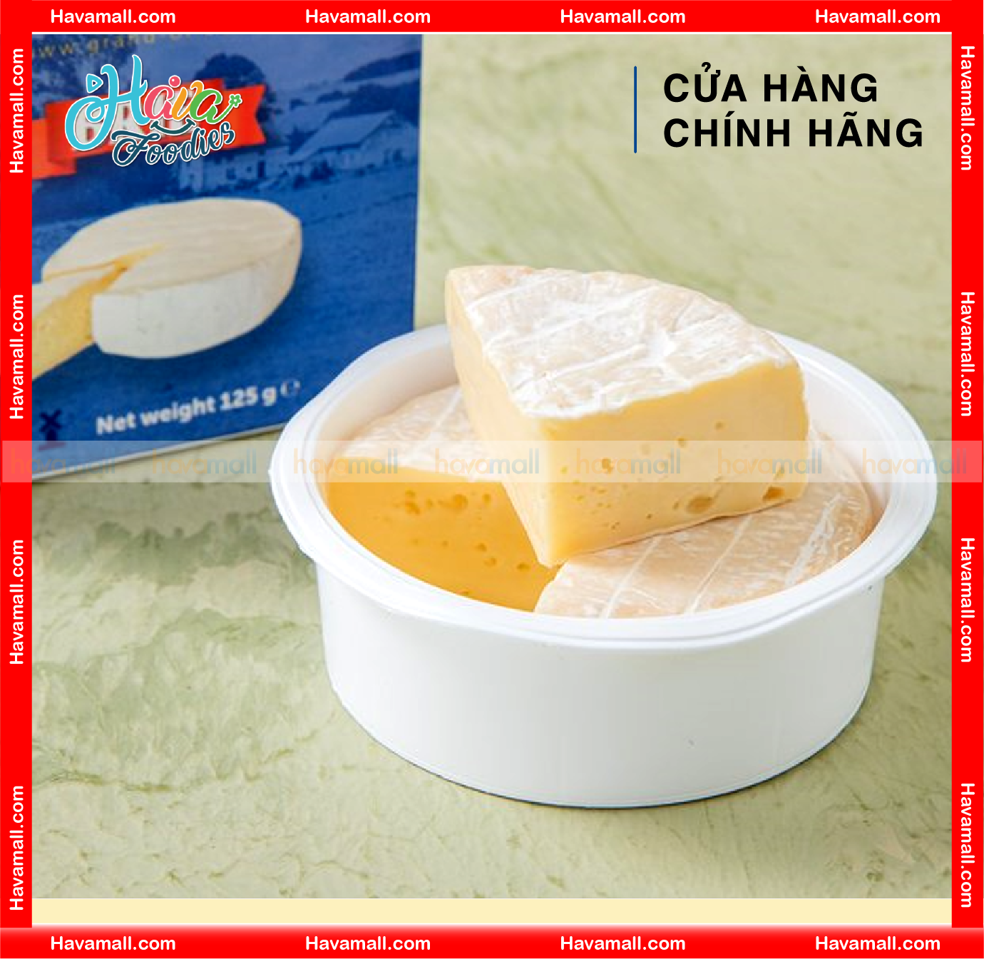 [HOÀN TIỀN MAX 10%] [CHỈ GIAO HỎA TỐC 2H TẠI HCM] Phô Mai Brie Grand’Or 125gr – Brie Cheese